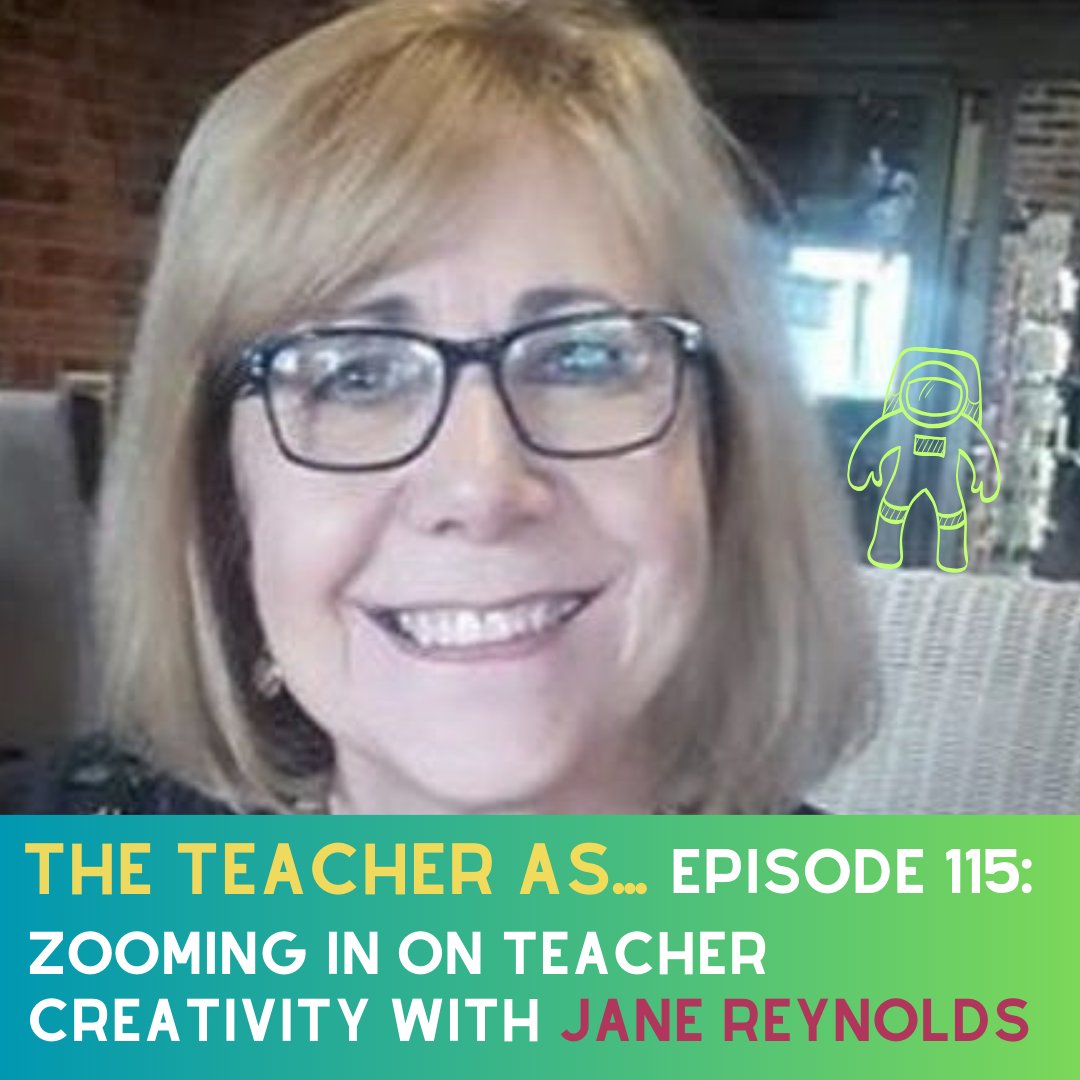 For this episode, I'm talking to @FVLJane, creator (w/her brothers Peter + Paul) of the upcoming @ReynoldsTLC in Dedham, MA, about helping teachers tap into their own creativity to help students do the same! Listen Sunday at theteacheras.com (+ on podcast platforms)