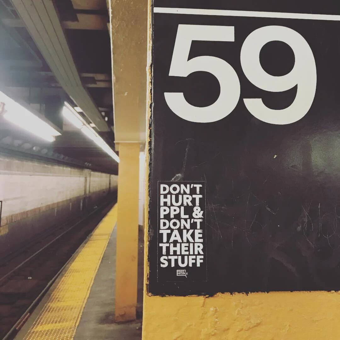 More people on the subway should see this message! Get your Don’t Hurt People stickers and more visiting the link in our bio.