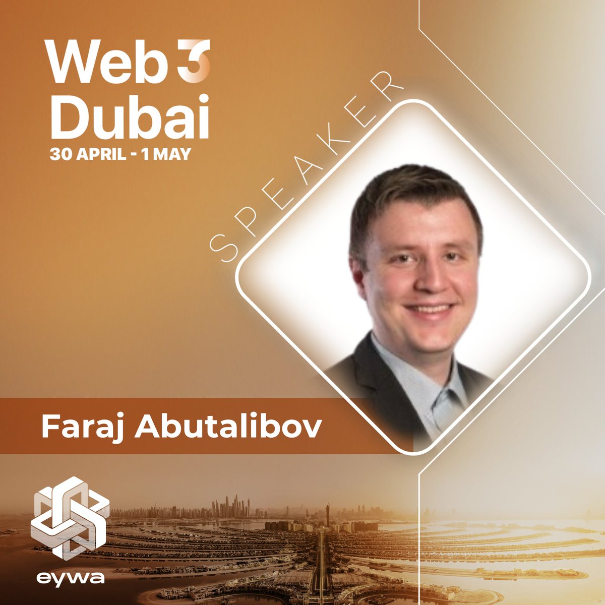 🎉 Excited to announce that @faraj_abut from @eywaprotocol will be joining us at Web3 Dubai as a speaker. 🎟️ Secure your free ticket with code web3dubai1 discover.billyapp.live/events/web3-du…