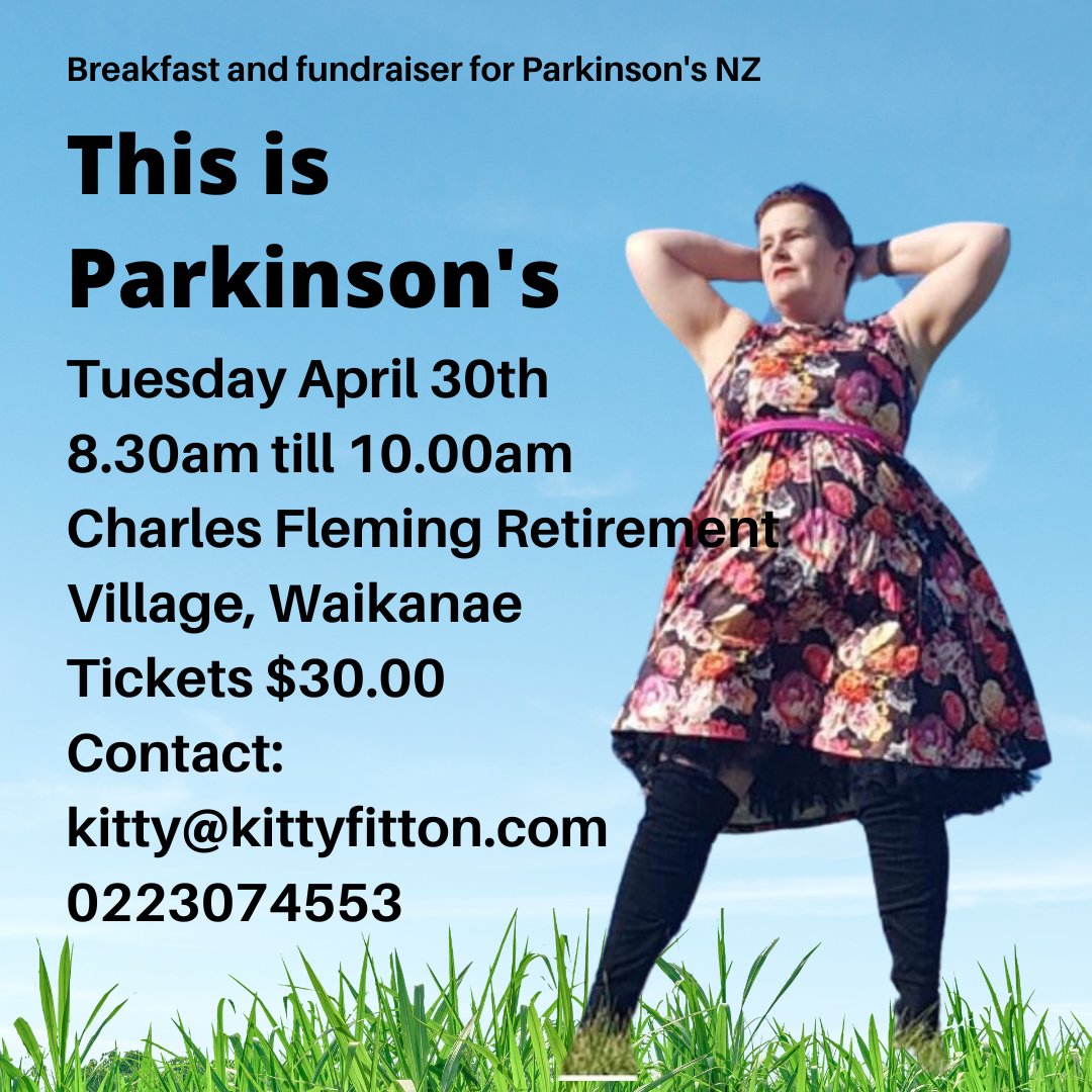 I'll be at the Ryman's Charles Fleming Retirement Village on 30th  April. Get your tickets here! buy.stripe.com/5kA3dV2Cgb523i…  #parkinsons #parkinsonsdisease #neurology #dyskinesia #youngonsetparkinsons #kittyfitton #ordinarylife #findacure #WorldParkinsonsDay #comedy #funnygirl