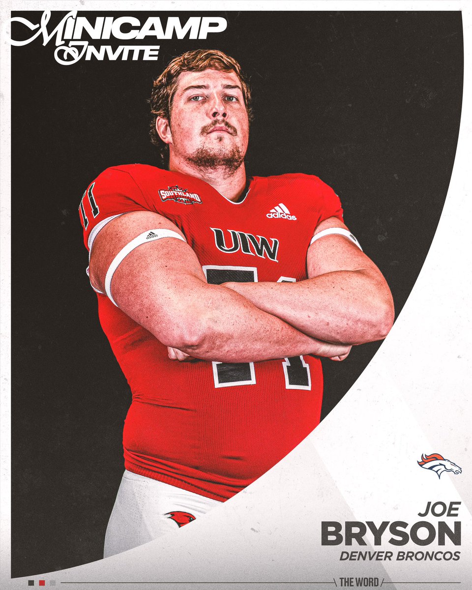 UIW Football (@uiwfootball) on Twitter photo Denver bound 🐎
Congratulations to <a href="/JoeJoebryson/">Joe Bryson</a> on receiving a Rookie Mini Camp invite from the <a href="/Broncos/">Denver Broncos</a> ‼️
#TheWord / #ProCards Denver bound 🐎
Congratulations to <a href="/JoeJoebryson/">Joe Bryson</a> on receiving a Rookie Mini Camp invite from the <a href="/Broncos/">Denver Broncos</a> ‼️
#TheWord / #ProCards