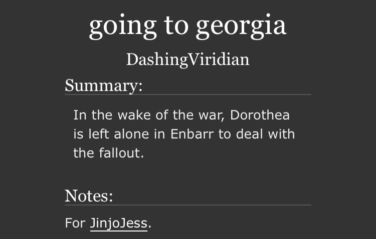 now that creator reveals are out, here’s my piece for the #fe3hfemslashex !

Dorothea/Byleth | M | 4.7k

archiveofourown.org/works/55216786