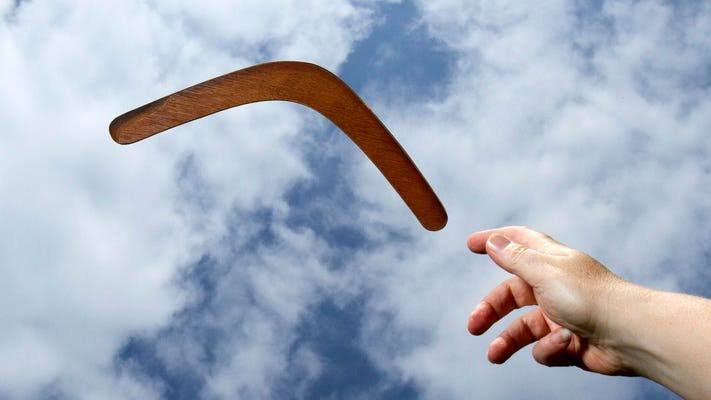 Just like the boomerang🪃 returns to the thrower, so will all your evil or good one day return to you (Psalm 7:15-16).
