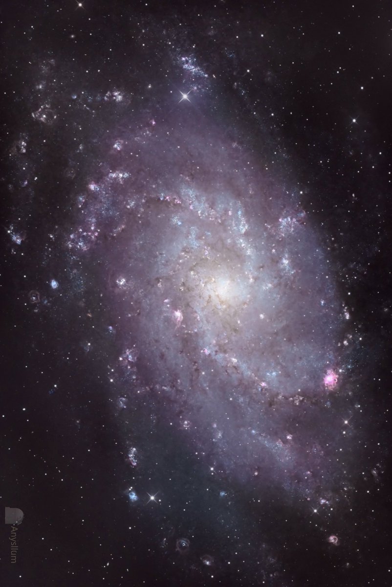 The Triangulum galaxy, M33, -2.7 million lightyears far- will collide with our galaxy in the next 5000 million years… This amazing image was taken by Jaume Zapata & Xavier Bros @AstroSabadell from the remote operated Anysllum Observatory. Processed by @jaume_zapata!!