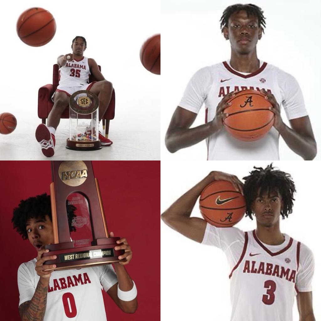 🔥Bama's 3rd-ranked '24 class consists of the #11 (Derrion Reid), #23 (Aiden Sherrell) #33 (Labaron Philon) and #50 (Naas Cunningham) ranked players. Added to the portal haul/returners and UA is looking at a top 5 pre-season roster. 📈tinyurl.com/22nucac9 #RollTide