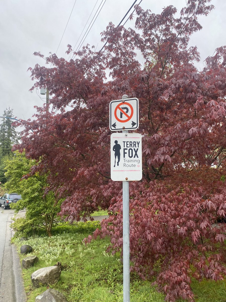 Seeing the Terry Fox Training Route signs always gives me a boost during my runs! #PortMoody #Anmore