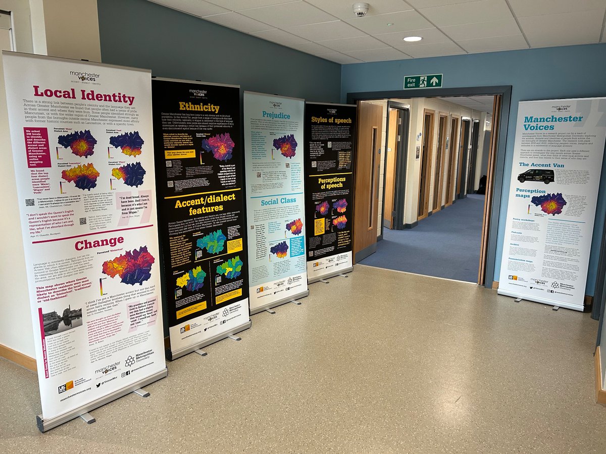 Thanks so much to @RobDrummond for lending us the displays on his fantastic accent & dialect research project - Manchester Voices. They look great!