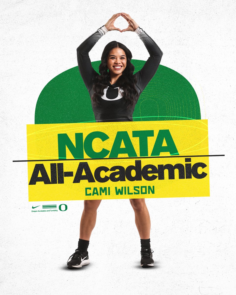 A star in the classroom and on the mat ⭐️ Congratulations to Cami on being named to the NCATA All-Academic Team! #GoDucks | #Power