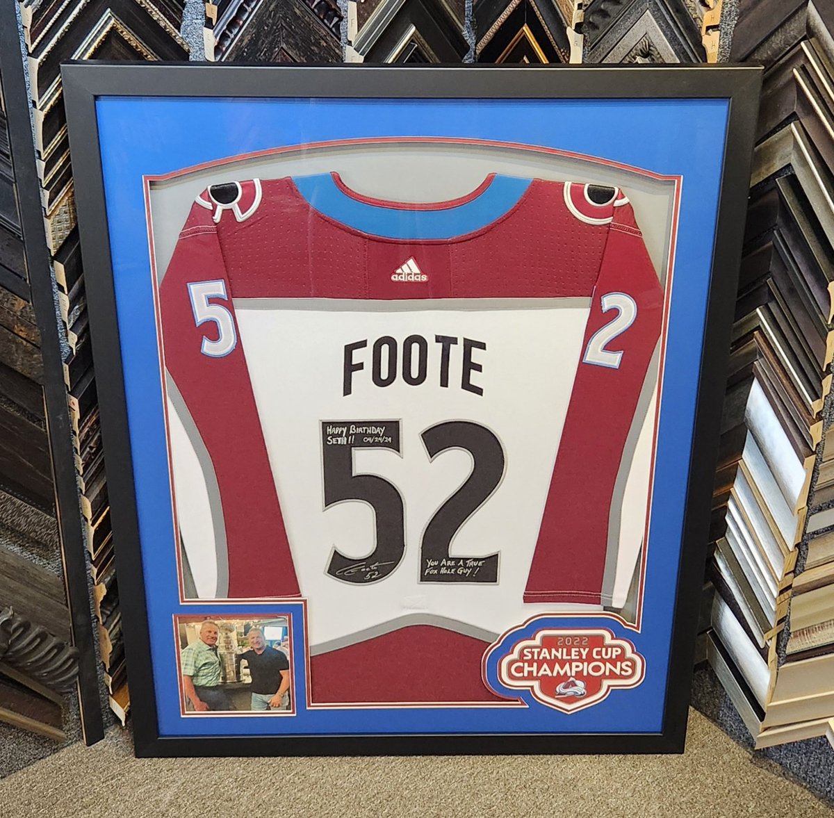 Good Luck Colorado Avalanche!  Stop by and see why so many customers choose Frame de Art to have their jerseys framed to last a lifetime!

#ColoradoAvalanche #Avalanche #Hockey #Playofs #Denver #Colorado #framing #customframing #pictureframing #art #decor #walldecor #milehighcity