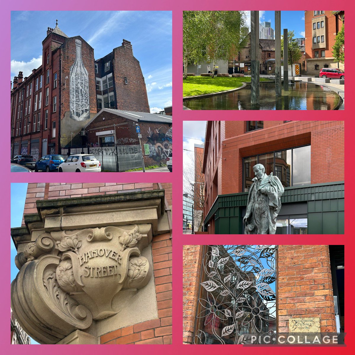 Such an amazing amount of fantastic art and architecture in Manchester can’t wait to go back again #heritage #history #artforeveryone #architecture #design #murals