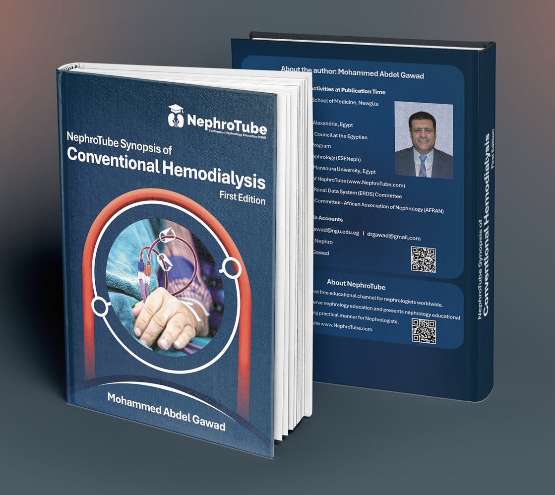 My first book in nephrology has been released
👈🏼 Download link:
nephrotube.blogspot.com/p/nephrotube-n…
👈🏼 Open access book.
👈🏼 I will record videos discussing the book soon on NephroTube.
👈🏼 Please don't share the pdf file through any way and download it directly from the website to allow.