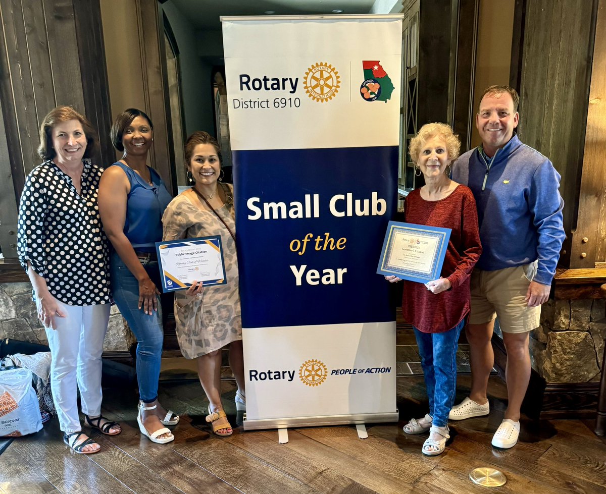 WinderRotary's tweet photo. ⭐️An amazing end to the 2024 Rotary District 6910 Conference, our club was awarded CLUB OF THE YEAR! ⭐️

We are fortunate to be a part of  
@Rotary, a civic organization that values #ServiceAboveSelf and encourages members to do good in the world. 

#Rd6910 #CreateHopeInTheWorld https://t.co/M3nNtso84W