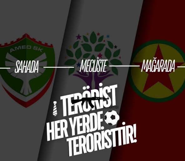 Türkiye Cumhuriyetinde örgüt sempatizanlarını istemiyoruz! #Amedspor #Diyarbakır #TFF1