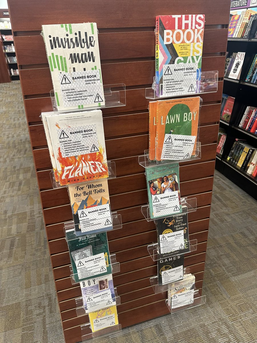 Loving this display of banned books. Go out and support your local book store!