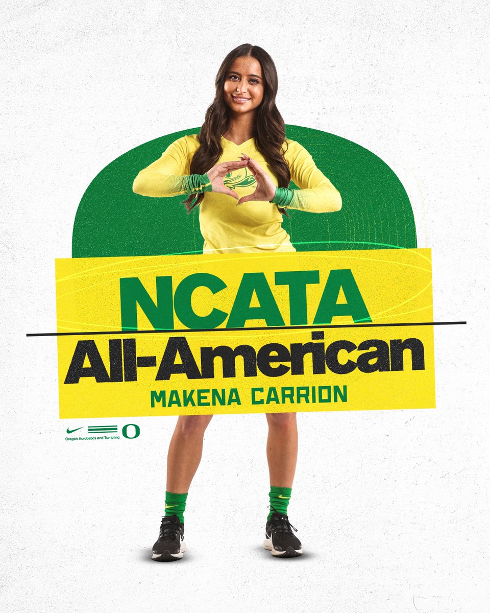 So nice she did it twice ✌️ Congratulations to Makena on being named an NCATA All-American for the second-straight season! #GoDucks | #Power