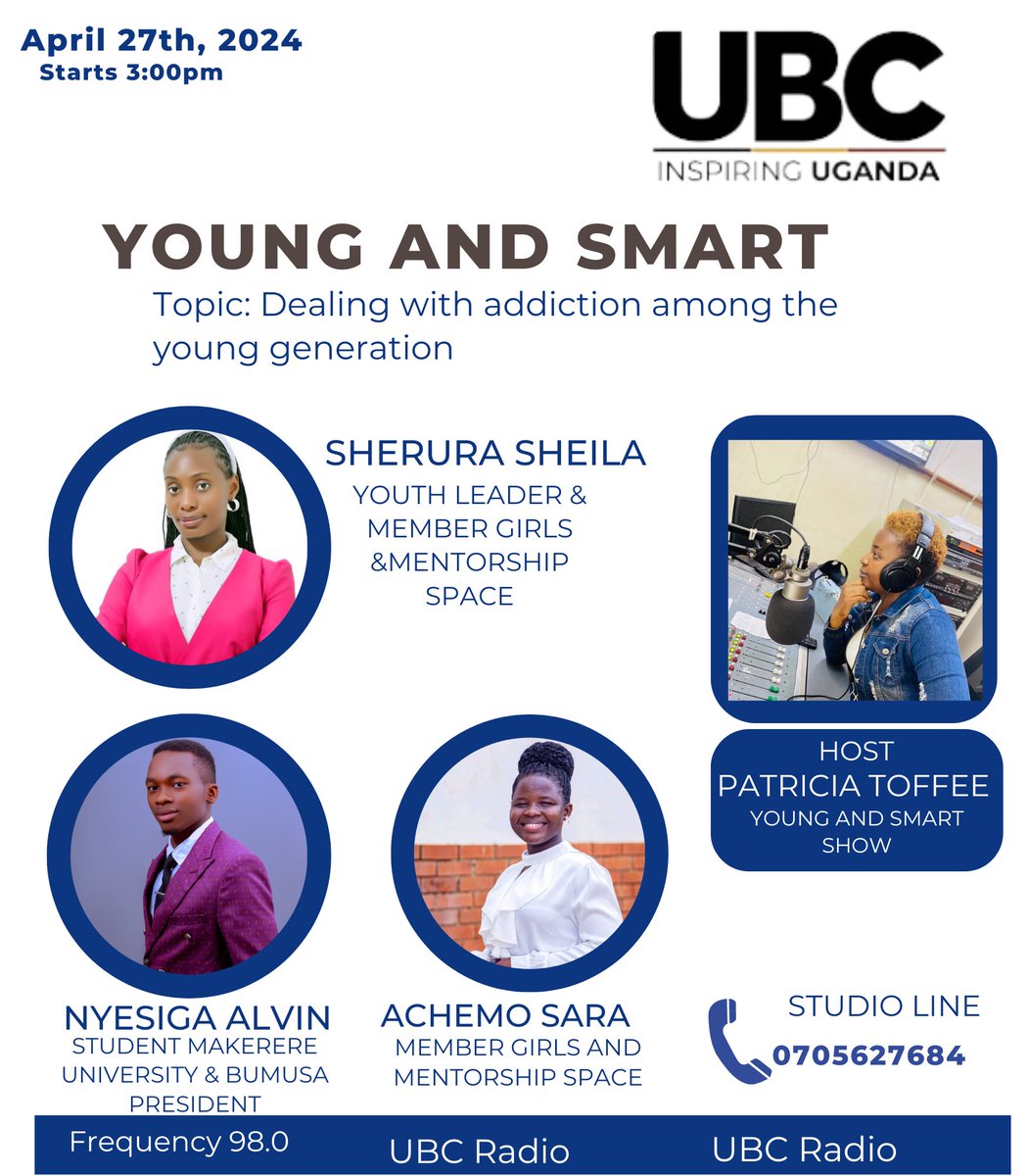 Our sisters #Sarah @AchemoSarah and #Sheila are on UBC radio young and smart program repeat show now. Is Addiction bad Or Good? . Have you ever been addicted to something? How did you over come that addiction? Join in on UBC radio and learn more. Happening now @ToffeePatricia