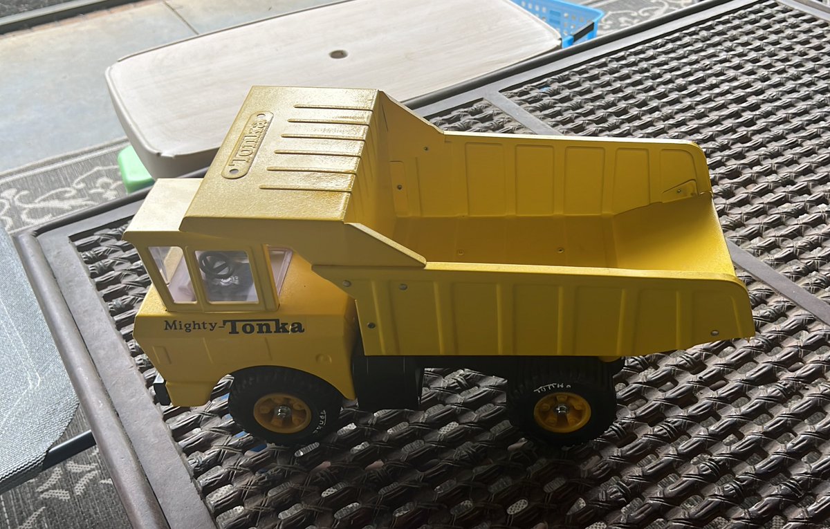 My husband’s new hobby: #Tonka #TonkaTruck #Restoration This was his truck as a little boy Before/After: