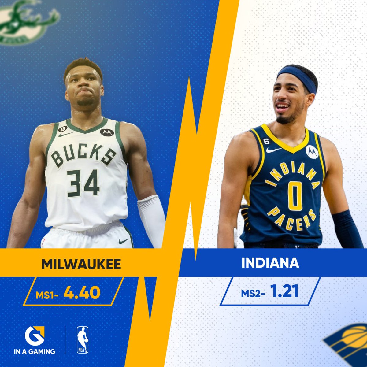 🏀 NBA'de gecenin maçı. 🆚 Milwaukee x Indiana 🔥 Basketbol'un Zirvesi NBA, özel oranlarıyla In a Gaming'de! 📲 inagaming.live/twitter