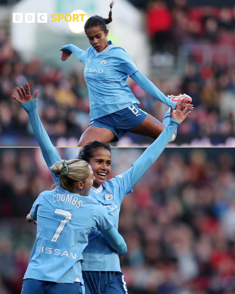 Three goals in quick succession for Man City ⚽⚽⚽ Mary Fowler's brace followed by an own goal could have a big impact on the WSL table. As it stands, Bristol City will be relegated and Man City will extend their lead at the top ⬇️⬆️ #BBCFootball #WSL