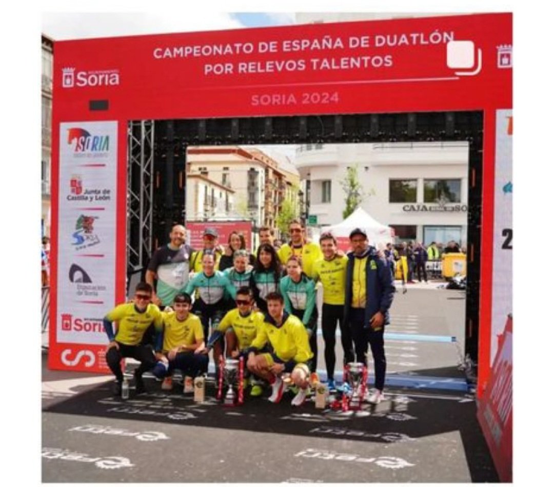 🔊Fin de semana de éxitos deportivos⤵️

👉🏻El Club Triatlón 🆎️, oro en el Campeonato de España de Duatlón por Equipos y Relevos Mixtos, y #subcampeón de la 1ª División de Duatlón Masculina.

👉🏻El C.D. San Ginés y Adapei subcampeón de España en Conjuntos 

Enhorabuena‼️

📷 Clubs