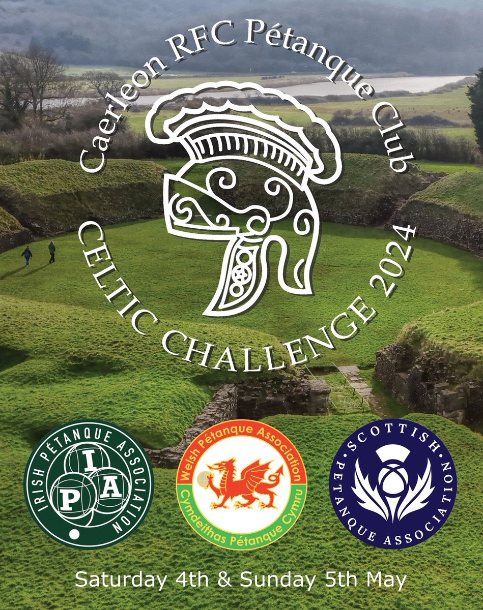 I am very proud to represent Wales in the Pétanque Celtic Challenge 2024 against Ireland & Scotland. Caerleon RFC, May 4th & 5th from 9am until 5pm. Come along to support us @_SeanHolley @RhysapWilliam @BBCSportWales @S4C @WGinFrance