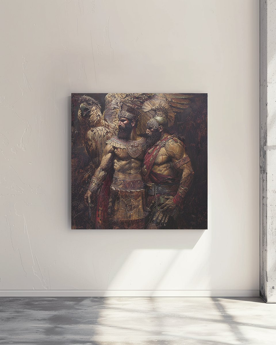 Goodnight to all art lovers 🖼️ 'Gilgamesh & Enkidu'