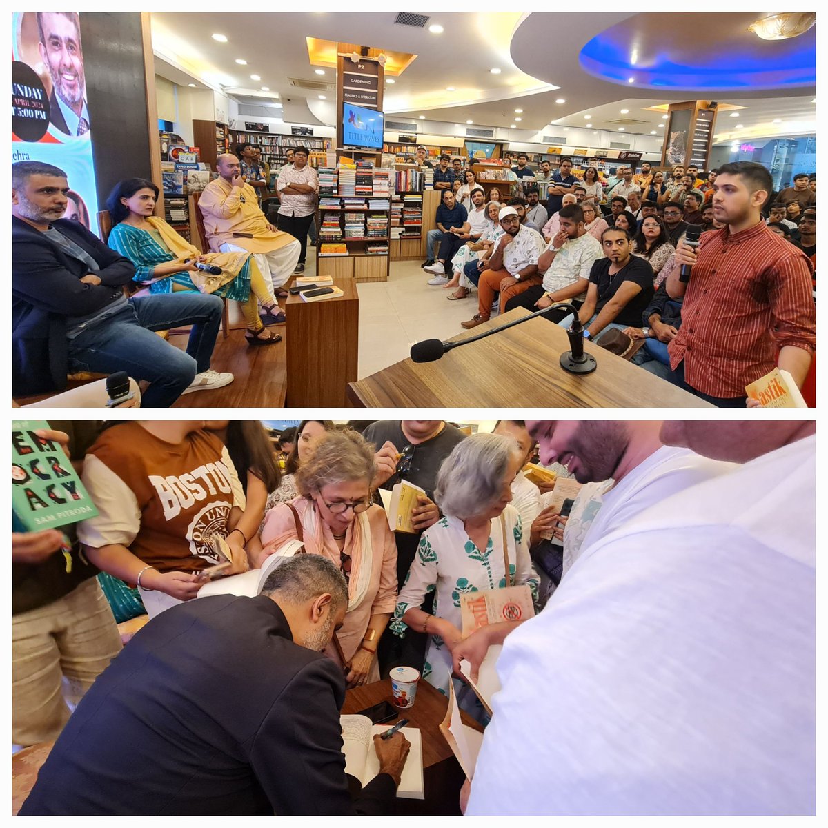 Book Launch: 'Nastik: Why I Am Not an Atheist' by author @kushal_mehra, in discussion with @6amiji @harshmadhusudan @Iyervval. Packed venue, very perceptive discussion followed by audience Q&A, and all copies sold out..!! Get your copy here: amzn.in/d/5o3Yt62