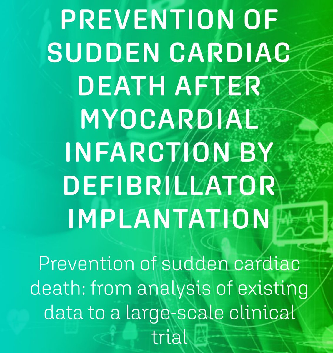 If you are interesting in being a European research site for the @PROFID_EU RCT then contact us: info@profid-project.eu The study is testing primary prevention ICD vs no ICD in post #heartattack patients with #heartfailure & LVEF ≤35% receiving OMT. classic.clinicaltrials.gov/ct2/show/NCT05…