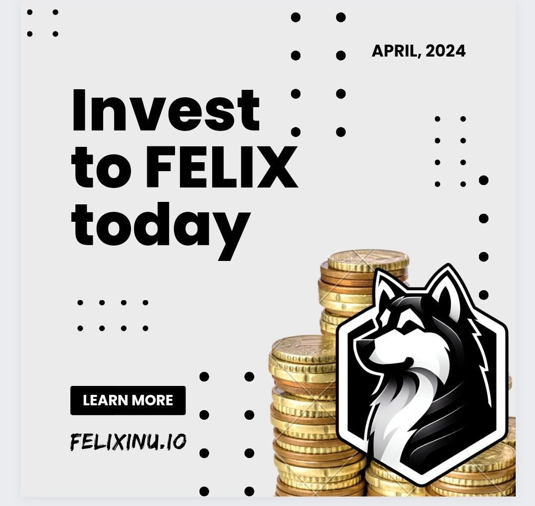 Invest to $FELIX TODAY and be more Stable tomorrow!
➡️Follow @CapitalistOG
➡️Follow @FelixInuETH 
➡️Join t.me/felixportalERC
➡️Visit felixinu.io
#memecoins #BTC #MemeCoinSeason2024 #Bullrun2024 #EthereumETF #altcoin #Crypto #meme  #BASEChain #BinanceLive