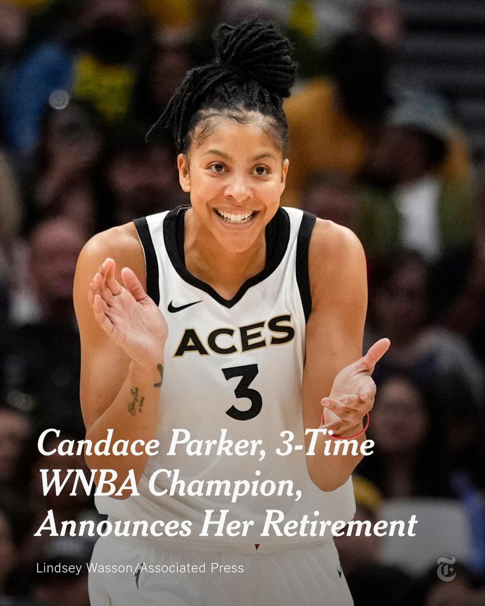 From @TheAthletic: Candace Parker, one of basketball's most decorated players as a three-time WNBA champion, a two-time MVP and a two-time Olympic gold medalist, announced her retirement. nyti.ms/3UComCB