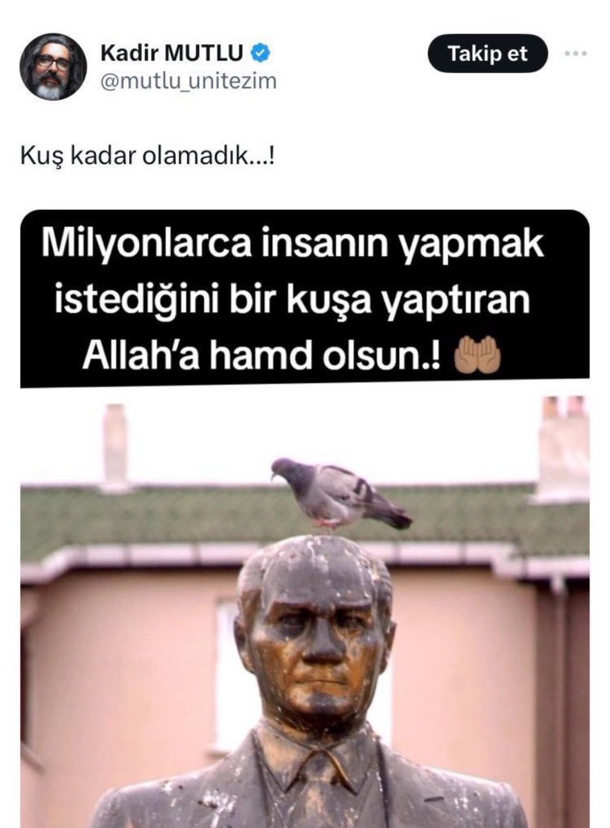 Atatürk olmasa baba isminin ne yazacağı belli olmayacaktı.. Hainsiniz lan siz hain.. Karakter yoksunları. Bu herif hala nasıl tutukkanmıyor