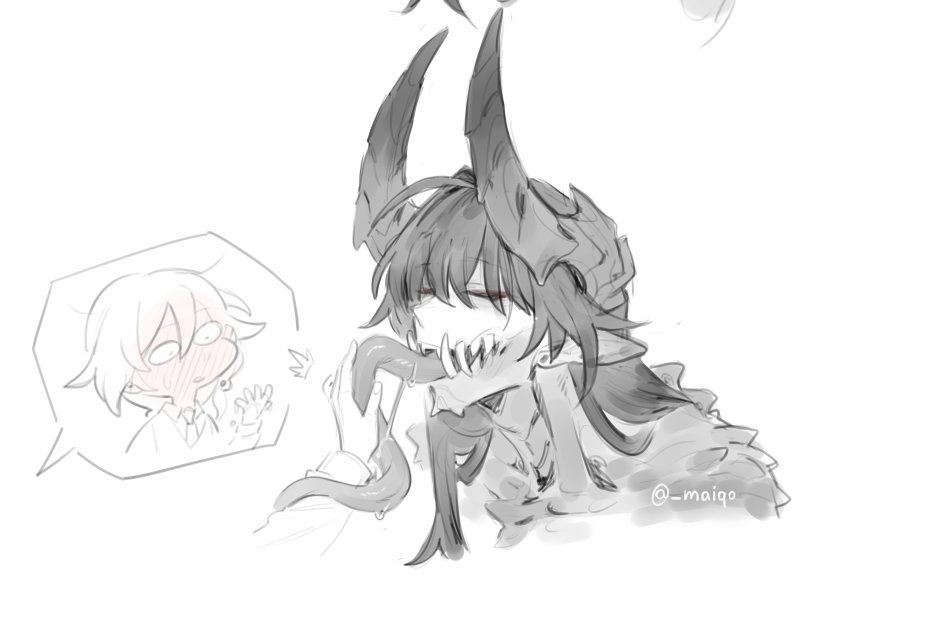 Kissing Fierna with tongue is a choking hazard, she be training your gag reflex while bulging your throat. Try not to drown in her drool.