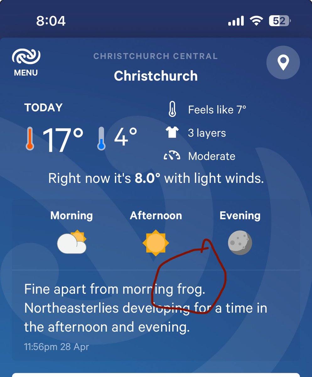 alirafeeq's tweet photo. Today’s forecast, expect lots of frogs #metservice #NewZealand #WeathAlert er https://t.co/CFiCsSGTfU