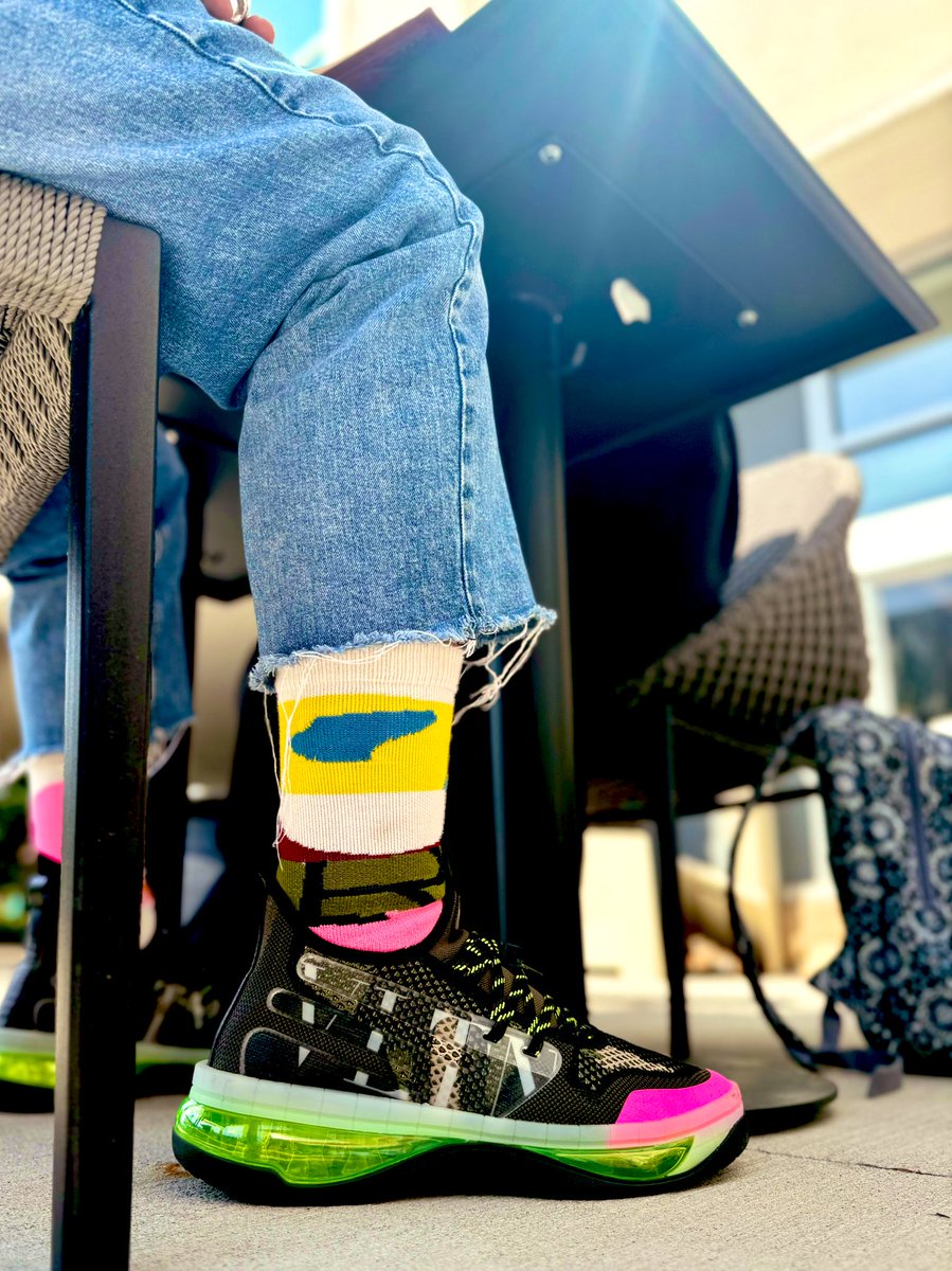 Breakfast date. Coffee date. Water ice date. Study date. Basically this wife of mine has been dating me all day while playing passenger princess 👑 have a beautiful Sunday something on my feet for the day 😎🤩🫡 @MaisonValentino #mrsock @stance