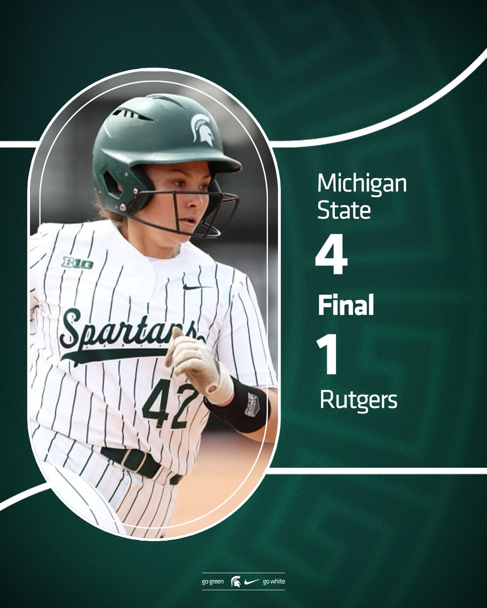 Ending the weekend on top! Hannah Hawley was perfect at the plate (2-for-2, walk) and Britain Beshears provided the pop with her 14th homer of the year. Liv Grey gets the win and Maddie Taylor earns the save on Senior Day! #GoGreen | #SpartanUp