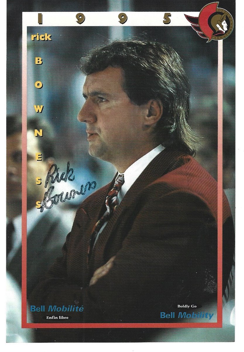 Rick Bowness - Coach, Ottawa Senators 1992-95 #GoSensGo #GoJetsGo #canucks