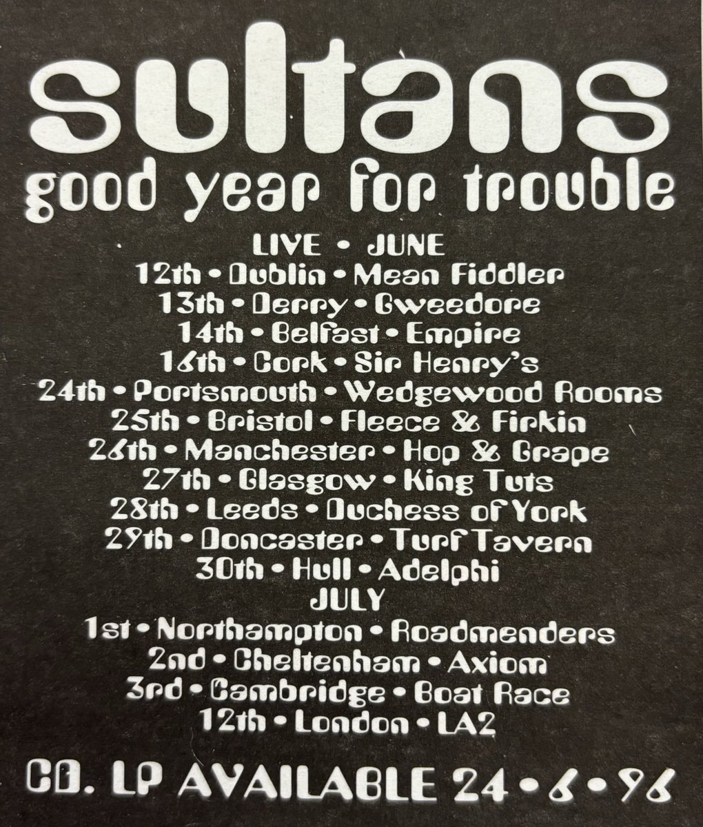 Sultans hit the road! Melody Maker, 22 June 1996. #MelodyMaker #MyLifeInTheUKMusicPress #1996