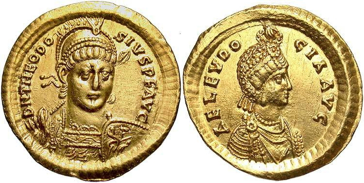 Today 421AD The Eastern Roman/Byzantine Emperor, Theodosius II married Aelia Eudocia. Also known as Saint Eudocia, she is important for her literary work which entwines her pagan upbringing with her conversion to Christianity