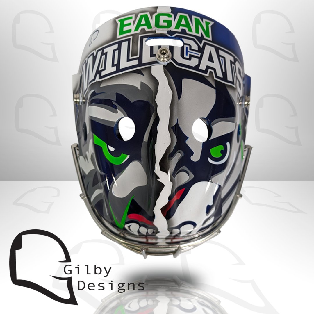 Eagan Wildcats - MN Youth
@HockeyEagan @YouthHockeyHub 
#goaliemask #gilbydesigns #eagan #wildcats