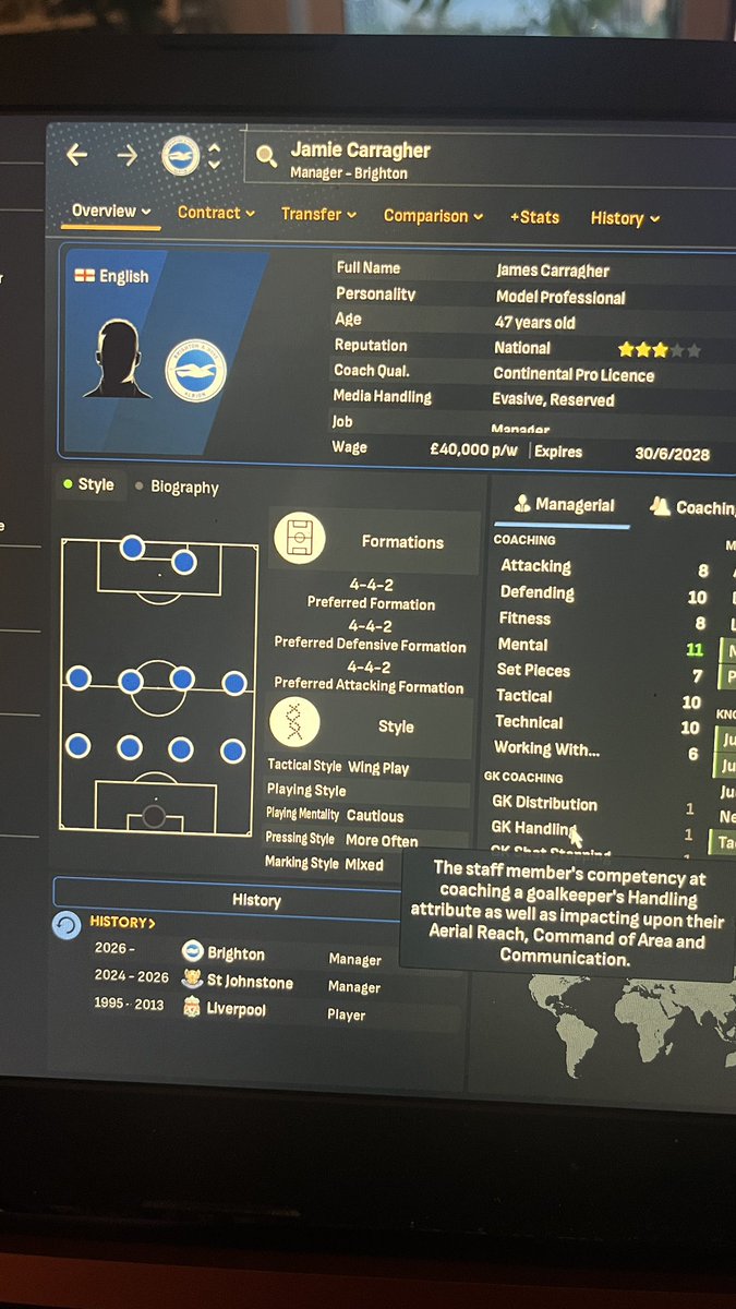 has anyone ever seen Jamie Carragher become a manager on FM24?