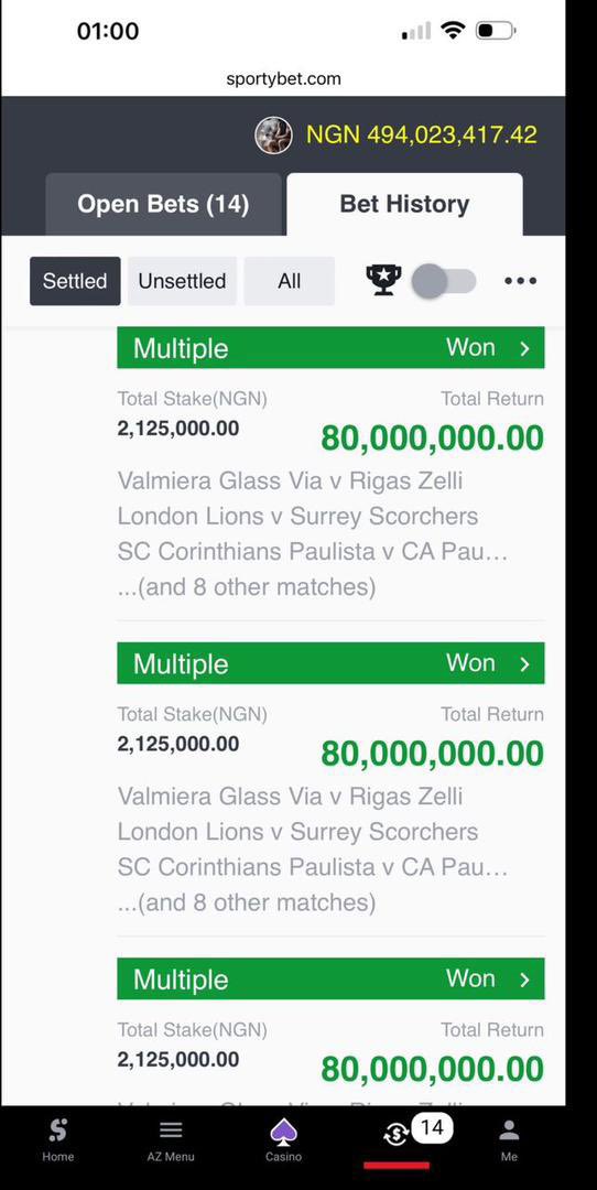 Evidence Go Plenty This Weekend 🙏 …80Million x3 only He won 240 Million yesterday, He has posted another Mega Odds Sunday ~ Monday (2 days Longshot) Another 80M Ticket posted 💰 Quickly Join & Play 👇👇 t.me/+pW58ZbMQZRAwN… t.me/+pW58ZbMQZRAwN……