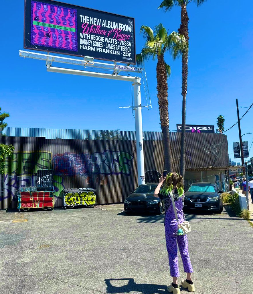 look mom im on a billboard on sunset blvd 😭 thank you @WalkerAndRoyce for believing in me and including me on ur album this is so cool 💞 also shoutout @WylieCable for helping me find the sign and taking pics ✨