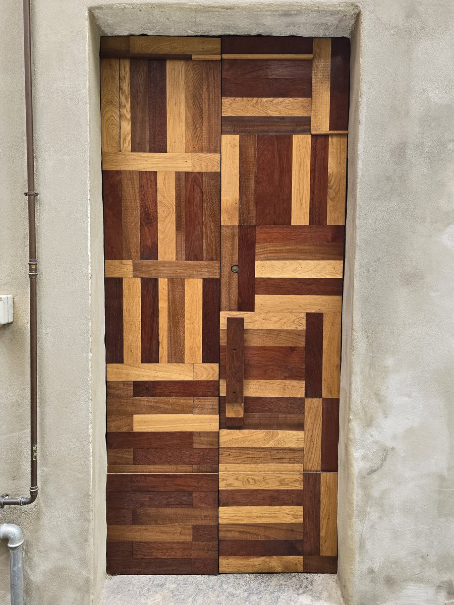 Home made parquet door is my #DoorOfTheDay