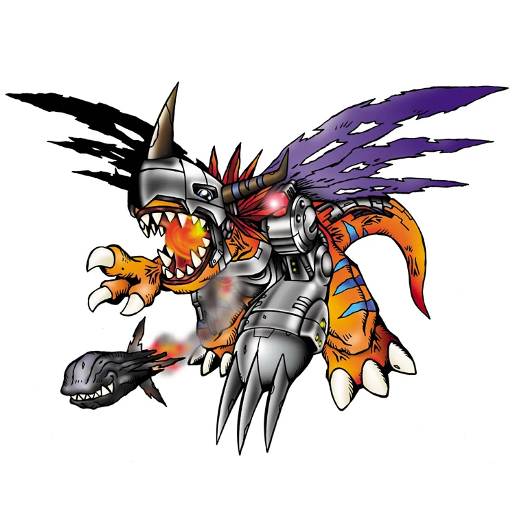 Man, acaba de caerme la ficha de que la idea de Spectra iría de 10 en Digimon
Onda, es canon que los Digimon mecánicos son creaciones humanas y todavía no hay un Tamer que modifique a su Digimon como hacia Spectra con Helios

El mismo MetalGreymon es un ejemplo popular de ello