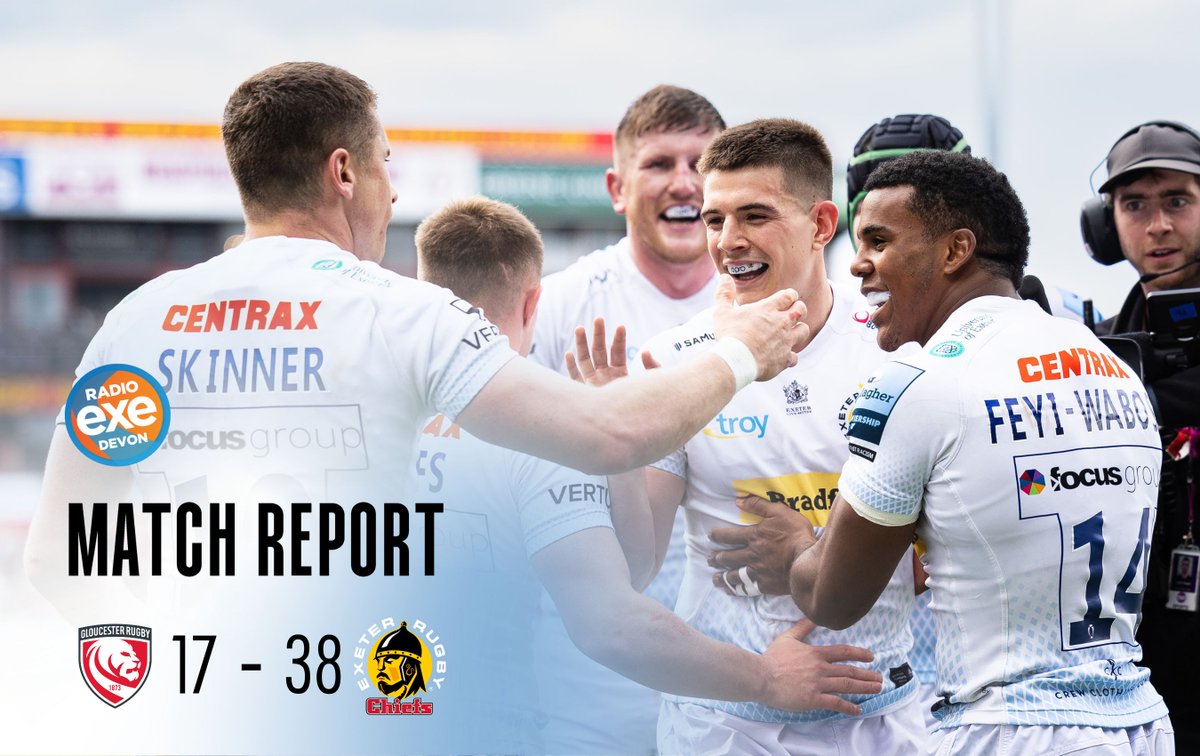 Read the full @radioexe match report as Exeter Chiefs executed a bonus-point performance against Gloucester at Kingsholm. 🗞️: bit.ly/3WeTWrj 🍒 17 - 38 ⚔️ #JointheJourney | #GLOvEXE