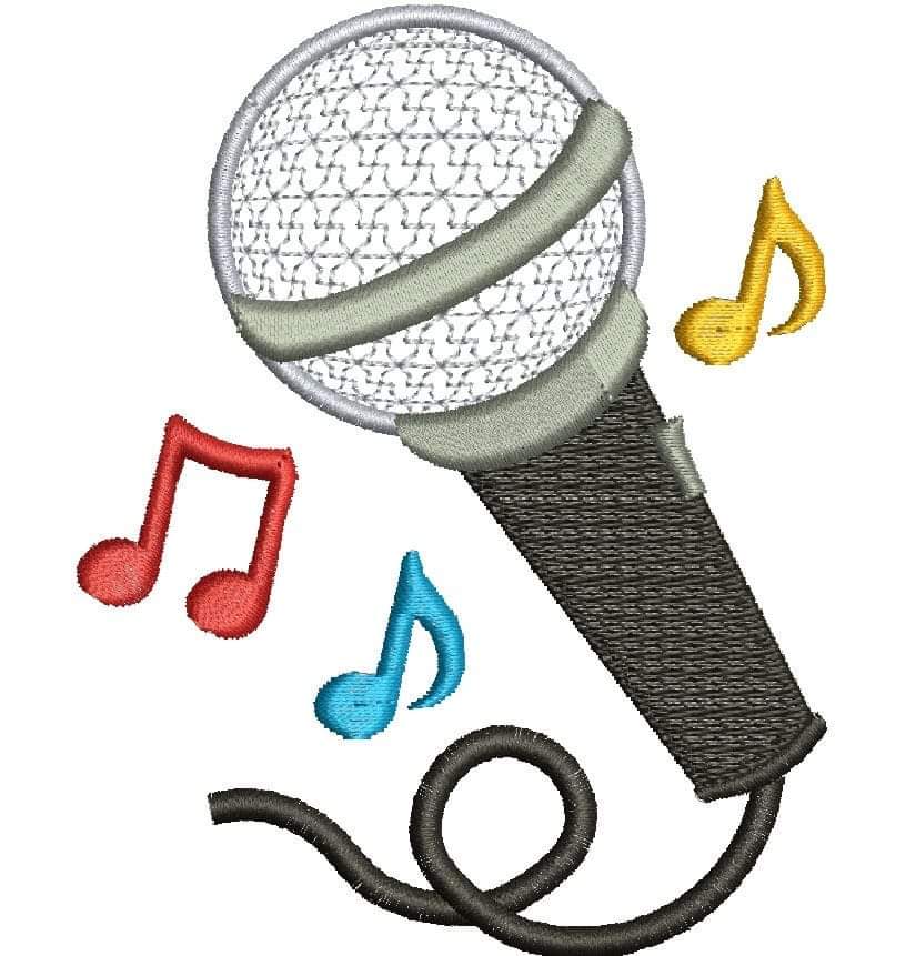 🎤🎙️💻🪡🧵
Microphone and notes Machine Embroidery design, 
 etsy.me/3xPo9Da #crossstitch #kidsparty #microphonegift #audioembroidery #microphonefamily #deviceembroidery #boomembroidery #loudspeakerdesign #microphonedesign