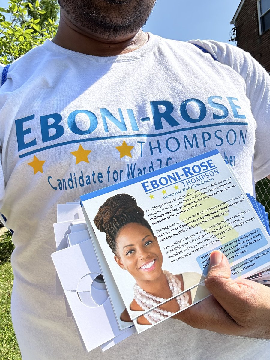 #Ward7 neighbors! Ballots will arrive THIS WEEK in your mailbox! 📪 That is why I’m out in the heat today knocking doors for @Eboni_RoseT! #ERT4Ward7 #DCision24