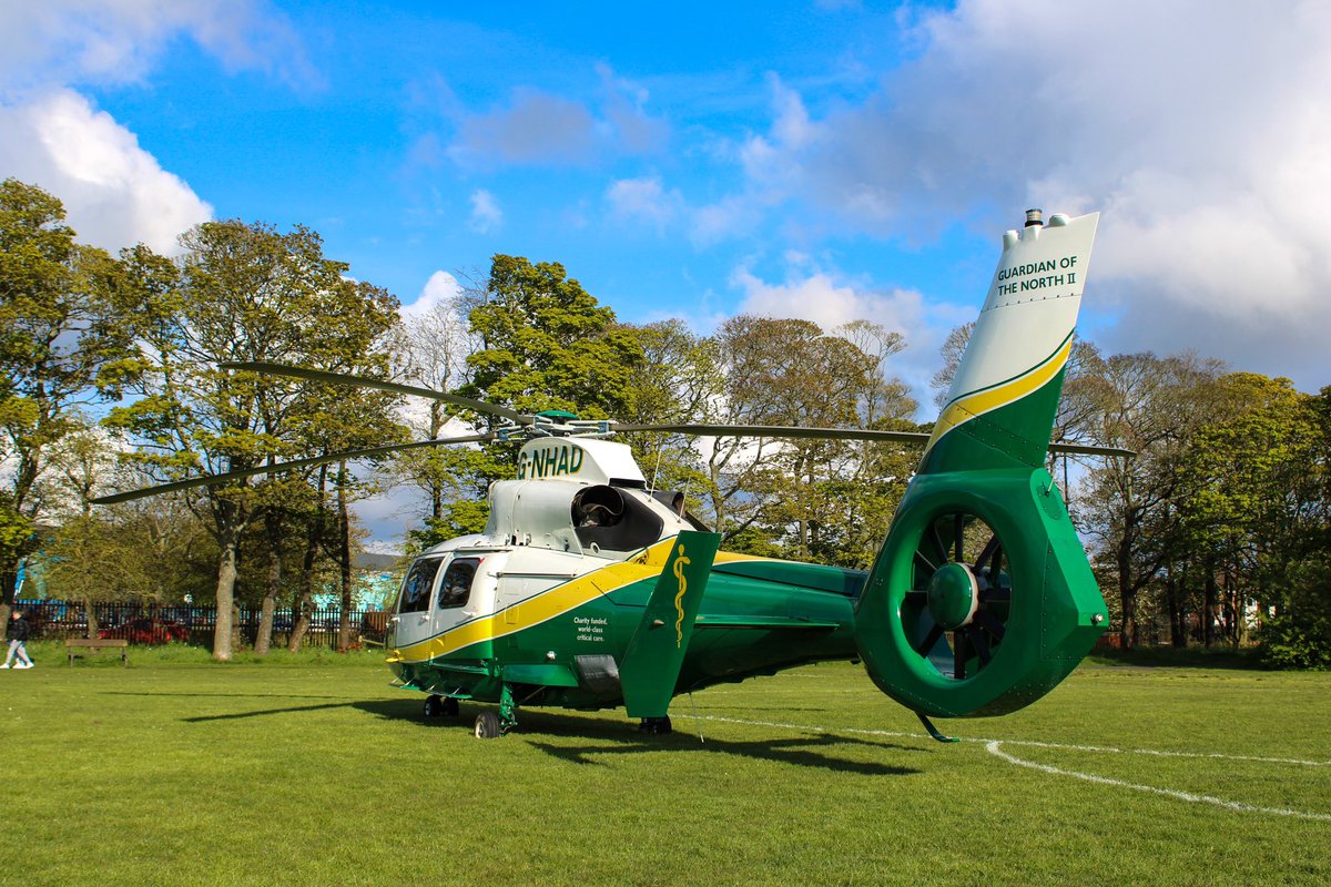 HM63 at the freeman hospital yesterday afternoon 🚁 @GNairambulance