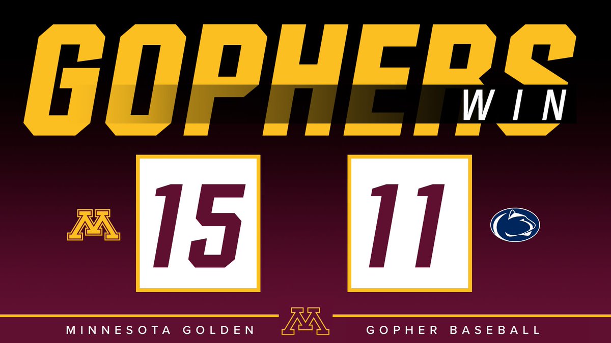 Wild one in State College ends in a #Gophers series victory👏