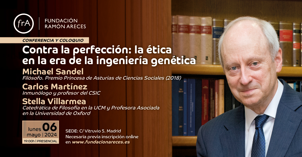 FilosofiaUCM's tweet image. 📢Próxima Conferencia "Contra la Perfección: la ética en la era de la ingeniería genética" impartida por el Profesor Michael J. Sandel.

La Conferencia irá seguida de una Mesa Redonda en la que participarán la Profesora Stella Villarmea (UCM) y Carlos Martínez Alonso (CSIC).